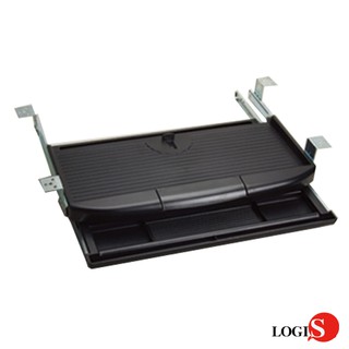 LOGIS｜臺灣製 鍵盤抽 複合式塑鋼鍵盤+中抽( 灰 / 黑) 收納抽【F05】