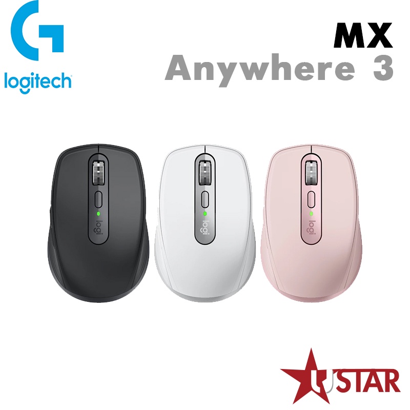 Logitech 羅技 MX Anywhere 3 無線行動滑鼠 白/粉/黑