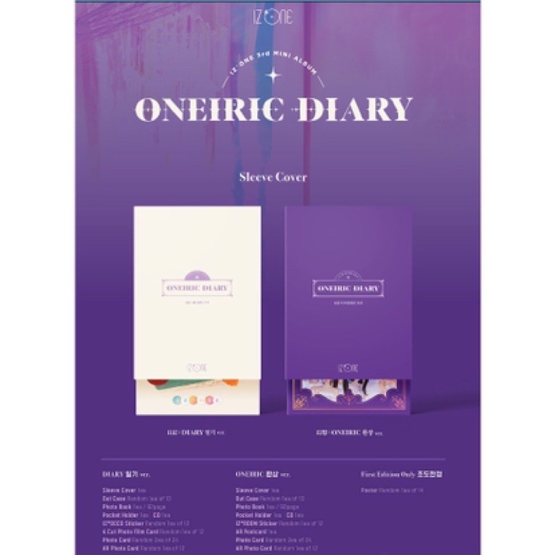 IZ*ONE ONEIRIC DIARY(幻想日記)封入トレカ12枚コンプセット