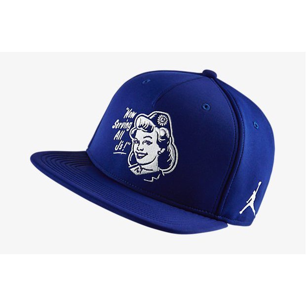 [熊美] NIKE AIR JORDAN 5 SNAPBACK 電繡 棒球帽 藍色 724894-485