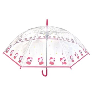 【震撼精品百貨】日本SANRIO三麗鷗 透明直傘 雨傘(快樂雨天) KITTY/大眼蛙
