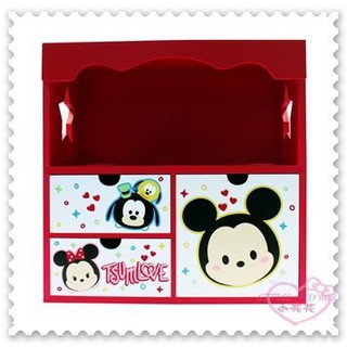 ♥小花花日本精品♥ 《Disney》迪士尼 米奇 花邊收納櫃 收納盒 置物櫃 飾品櫃 三抽收納櫃 12037506