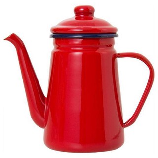 【現貨】琺瑯咖啡壺 1.1L(紅色/白色)