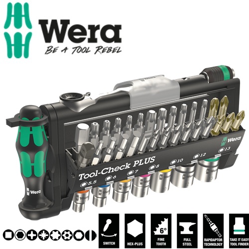 Tool-check Plus 多功能 Wera 套件包括 39 Wera 05056490001