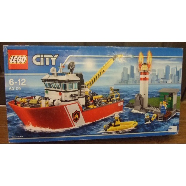 【積木2010-外盒明顯受損】樂高 LEGO 60109 消防船 / CITY 城市系列 全新未拆