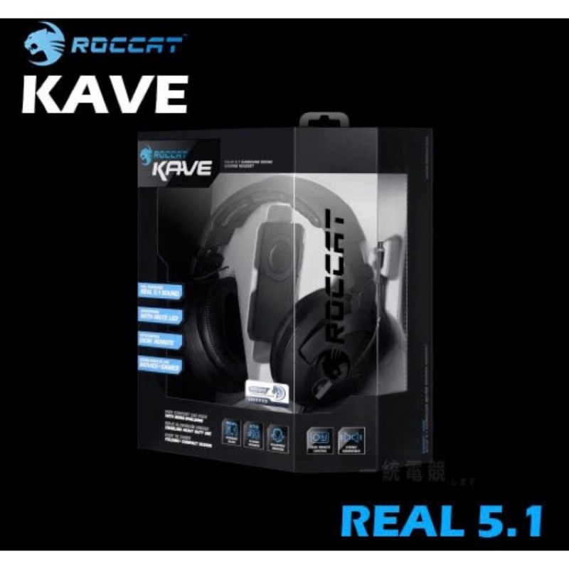 「二手」保固到今年9/21 價錢都可議 德國冰豹 Roccat Kave 真實5.1聲道 玩家級耳機麥克風 原價2990