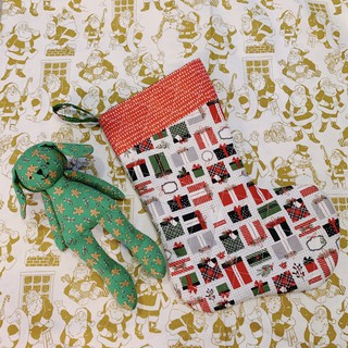 手作森林 [聖誕節 美國製 棉布 影音教學 布作 聖誕襪 DIY 材料包］Christmas socks 聖誕
