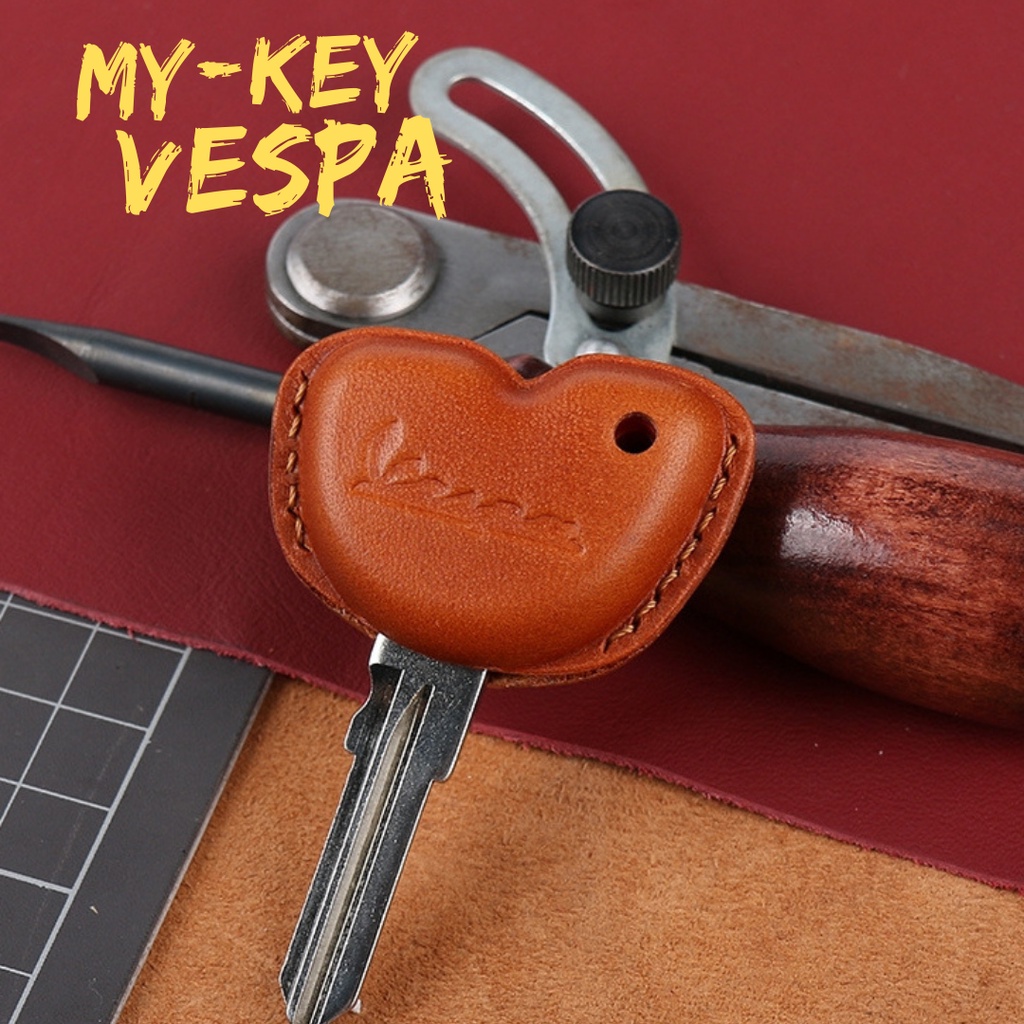 👉QUALITY🌟 VESPA 鑰匙套 LX LXV LXS GTS 春天 摩托車鑰匙 真皮鑰匙扣 偉士牌