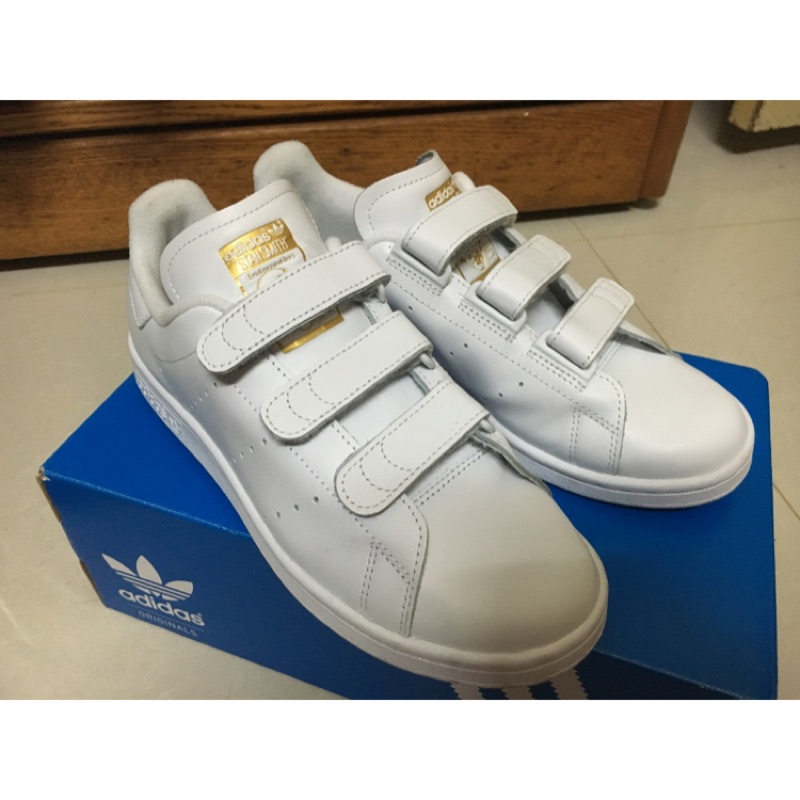 Adidas Stan Smith 魔鬼氈 白金 25cm