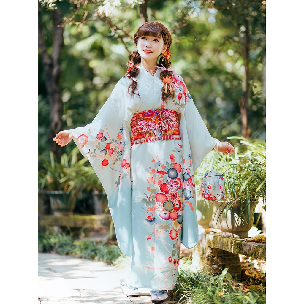 12少女和服夏季正裝日本和服振袖抗皺 蝦皮購物