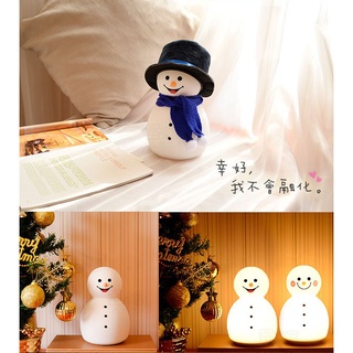 【富樂屋】雪人造型七彩音樂小夜燈