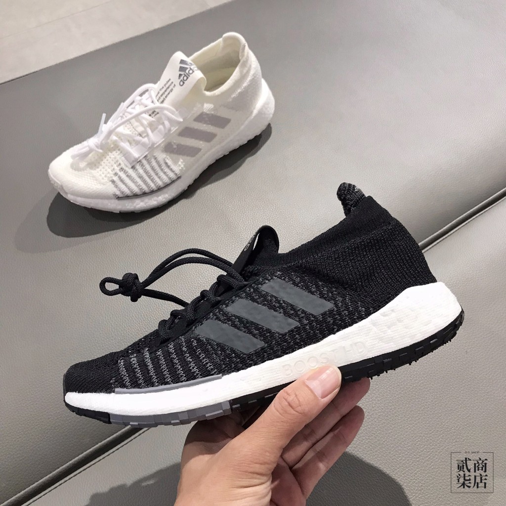 (貳柒商店) adidas PulseBoost HD W 女款 黑色 黑白 慢跑鞋 Boost 編織 FU7343