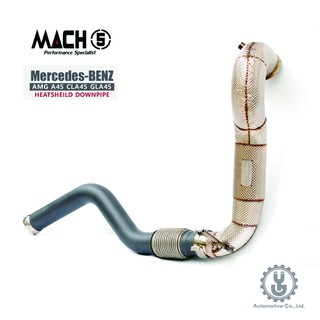 MACH5 高流量帶三元催化頭段 當派 排氣管 BENZ X156 AMG GLA45 底盤系統【YGAUTO】