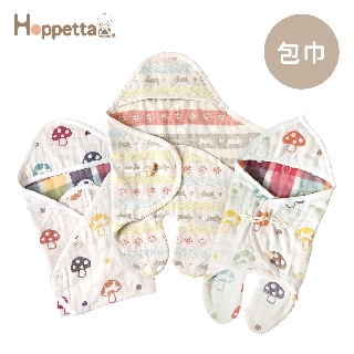 日本 Hoppetta 蘑菇/童趣森林六層紗包巾 多款可選【YODEE優迪】