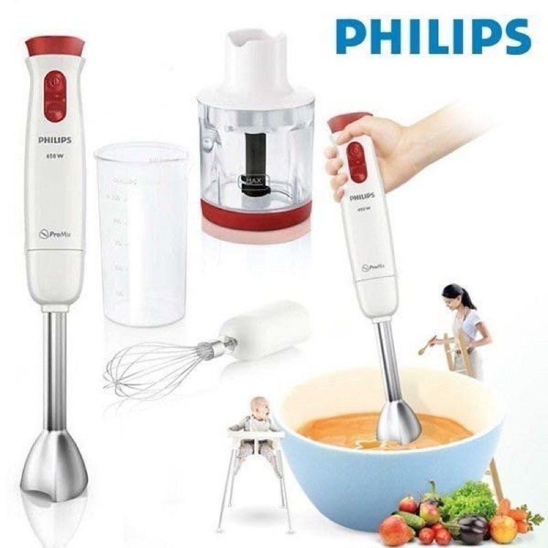 飛利浦 PHILIPS 手持式料理魔法棒 手持食物調理攪拌器 全配款 HR1627