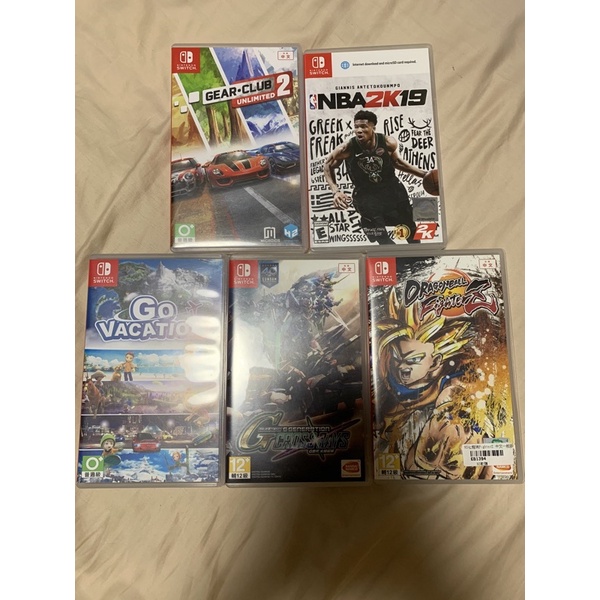 中古 NS switch 遊戲片 2k19 七龍珠 Gear-glub2 G世代 Go vacation