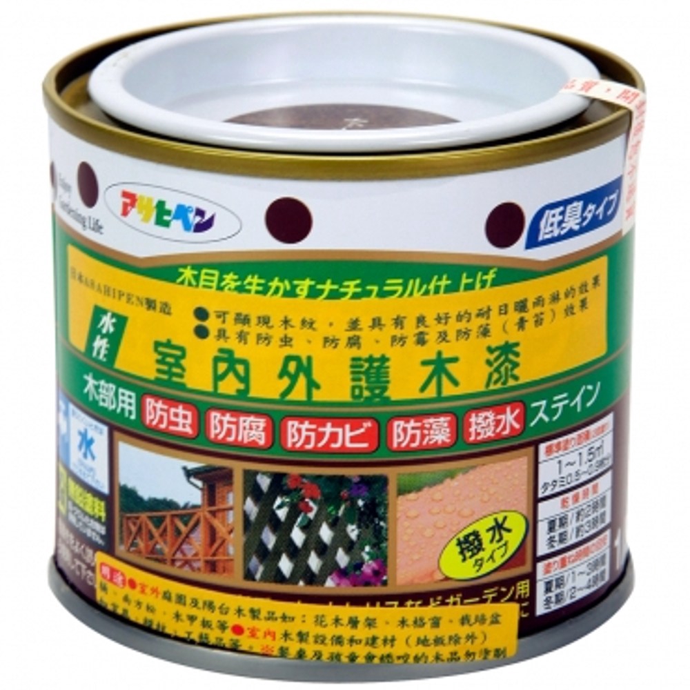 日本Asahipen 日本製室內外防虫防霉胡桃護木漆0.2L