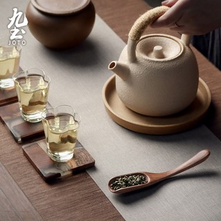 九土日式黑胡桃木茶勺茶鏟咖啡豆鏟茶具配件木製勺家用勺咖啡豆勺木勺木湯匙攪拌勺粥勺甜品勺料理勺量匙咖啡匙豆匙PJR0084