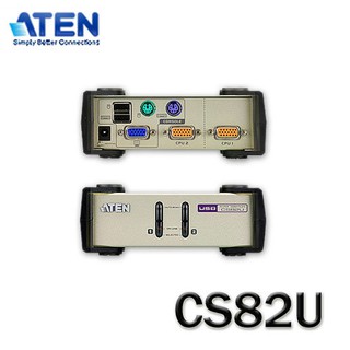 【3CTOWN】含稅 ATEN 宏正 CS-82U CS82U 2埠桌上型KVM切換器(PS/2+USB) 附連接線