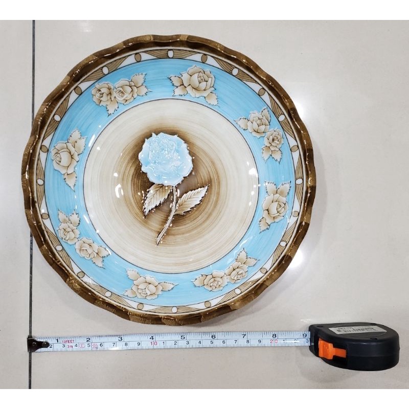 Tono陶器,藍玫瑰盤子