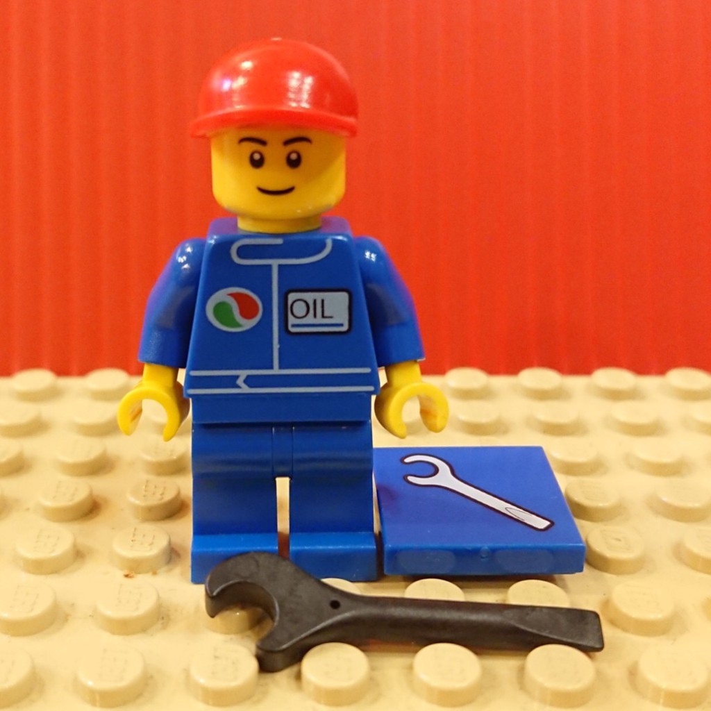 Joyw 樂高lego 加油站工人 附板手 板手平板圖 蝦皮購物