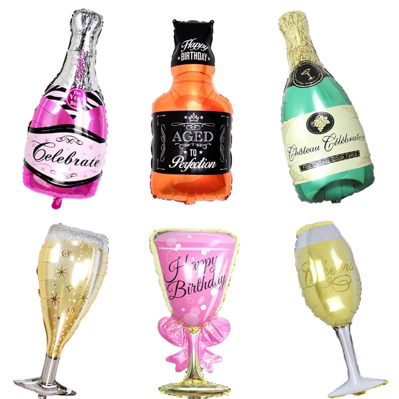 麋鹿氣球🎈「現貨在台」鋁箔各式酒杯酒瓶戒指紅唇造型氣球🎈派對裝飾節日慶典婚房佈置