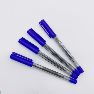 《文具工廠》Kennyart巨城 事務中油筆/0.5藍-4入/辦公文具/蓋式原子筆/藍色原子筆/中油筆