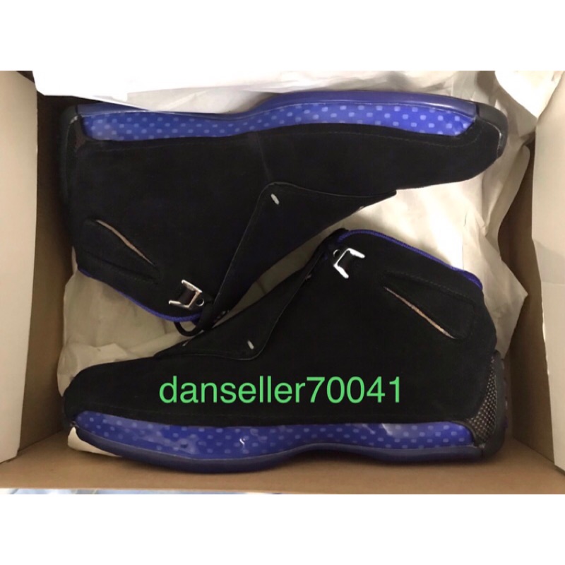 全新正品 Nike Air Jordan 18 retro OG 黑藍 US9.5