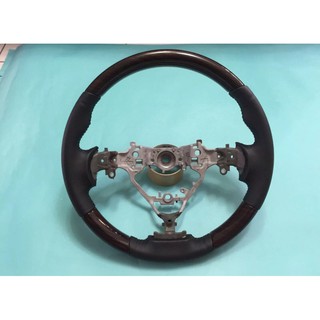 FOR 豐田 TOYOTA 2016-2018 全新小改 7代 CAMRY 運動版 半皮木 方向盤(黑色皮革+深色木紋)