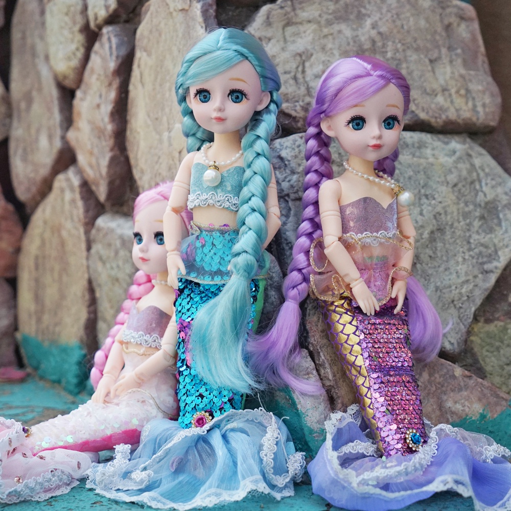【現貨免運🚀】30厘米芭比娃娃 公主套裝 美人魚玩具 人魚公主 關節可動BJD洋娃娃 23關節 女孩玩具生日禮物