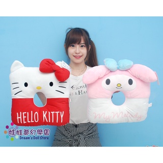 kitty抱枕~正版三麗鷗午睡枕~美樂蒂抱枕~午安枕~kitty靠枕~美樂蒂靠枕~坐墊~史迪奇午休枕~小熊維尼午睡枕