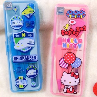 Sanrio Hello kitty 新幹線。PP盒裝/圓規組