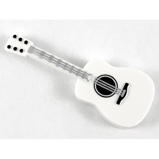 樂高 LEGO 白色 吉他 電吉他 樂器 印刷 人偶 配件 21317 25975pb02 White Guitar