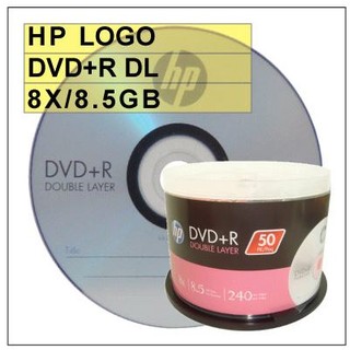 [台灣中環製造]50片裝HP LOGO DVD+R DL 8X/8.5GB空白燒錄片超燒至8.7GB XBOX專用超燒片