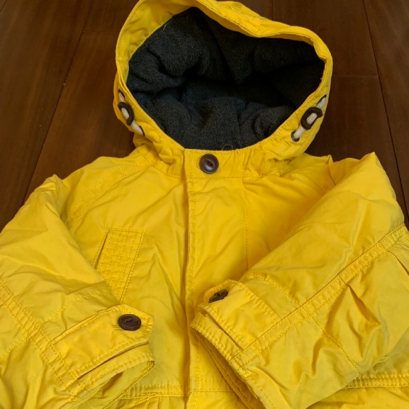 日本帶回～Gap 黃色  厚 保暖 鋪棉 外套 12-18m 80cm