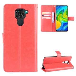 時尚瘋馬紋 紅米 Redmi Note 9 錢包款 手機殼 紅米Note9 掀蓋 保護殼 掛繩 磁扣 翻蓋皮套
