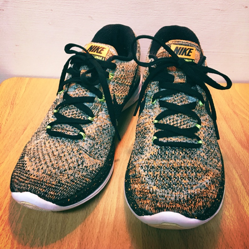 Nike Flyknit Lunar3 彩虹橘