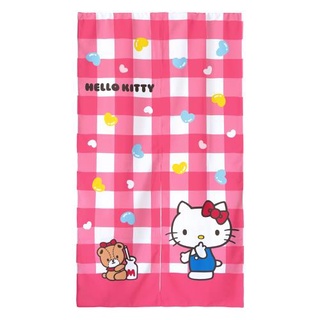 全新三麗鷗正版~Hello Kitty格子長門簾85*150cm~售價230元