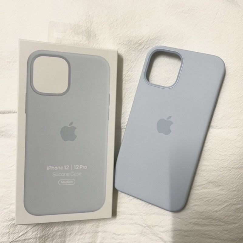 iPhone 12/12 pro原廠矽膠殼正品 雲藍色9.9新
