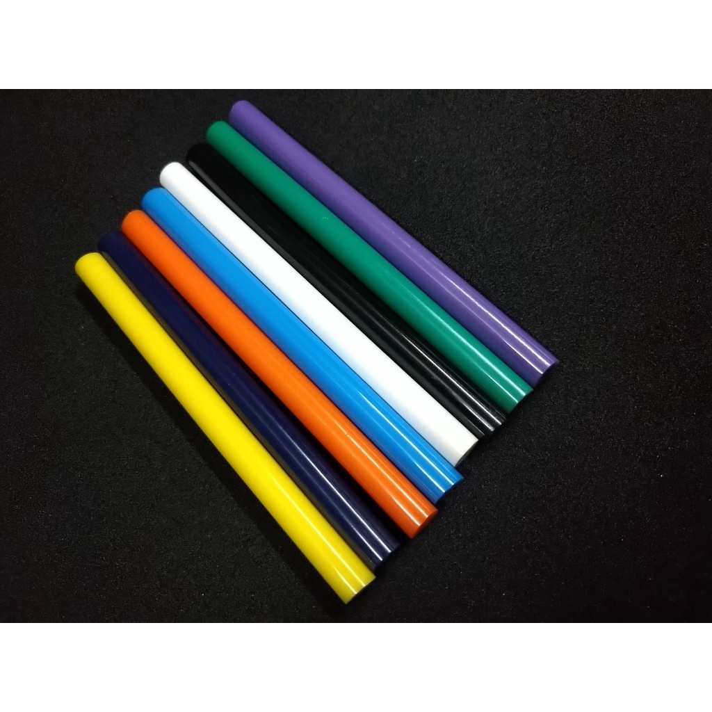 【蝦皮電子發票】熱熔膠條 透明熱溶膠 熱融膠 7mm 黃 橘 綠 白 天藍 黑 深藍 紫