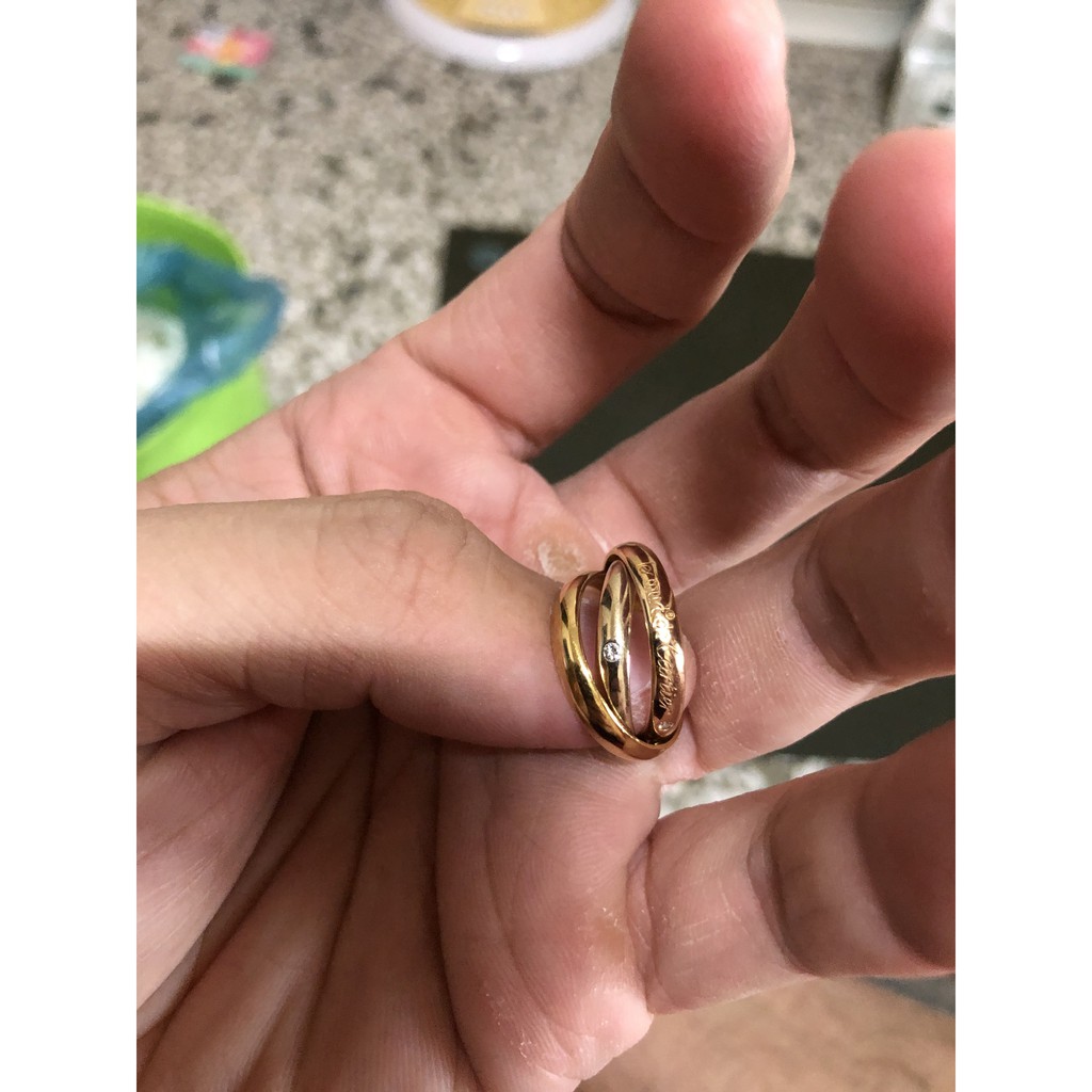 Cartier 卡地亞三色trinity戒指三環戒52 蝦皮購物