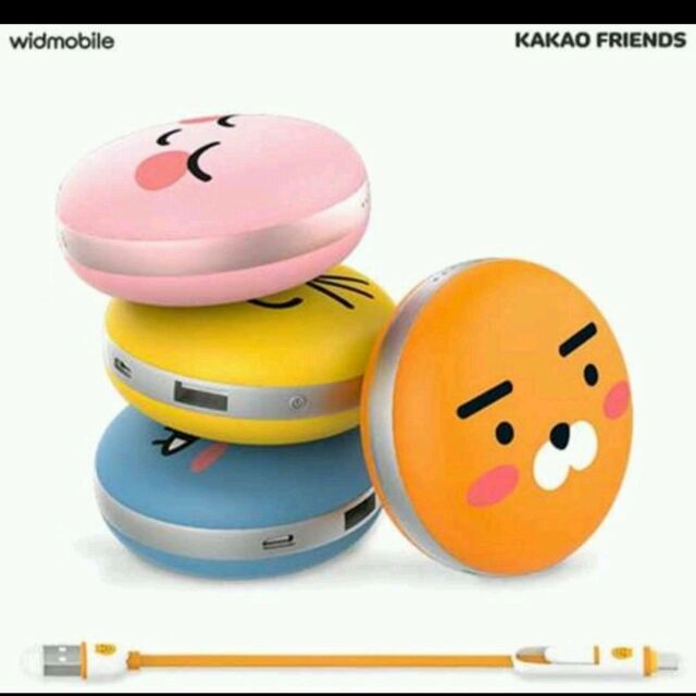 （預購）KAKAO FRIENDS 馬卡龍造型行動電源4350mAh 附傳輸線~有2款可選~