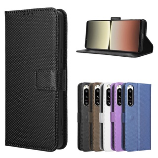 時尚鑽石翻蓋索尼 Xperia 5 IV 錢包式保護殼 Xperia5 4 掛繩 PU 皮套卡槽
