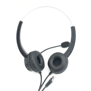 雙耳耳機麥克風 含調音靜音 傳康 TRANSTEL DK6-12DH 話機專用 RJ9水晶頭 免外接轉接線