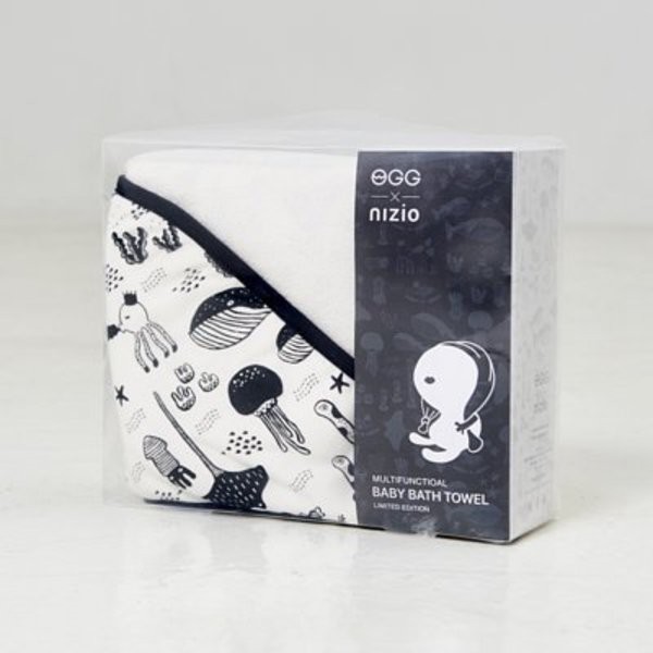 OGG x Nizio聯名款-小蘑菇浴巾/大海趣【新生禮/彌月禮/寶寶出生禮】