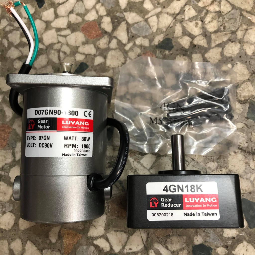 台製全新品 30W DC90V 18-1 附調速器-直流馬達-調速馬達-直流減速馬達-扭力馬達-傳動馬達-