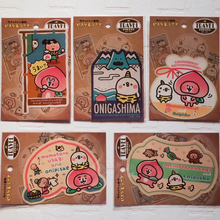 。米拉諾雜貨屋。kanahei卡娜赫拉的小動物-桃太郎系列行李箱貼紙