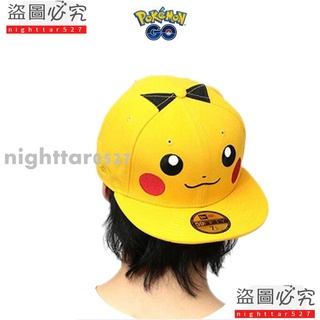 皮卡丘兒童棒球帽 包郵男女士寶可夢Pokemon遮陽擋風運動平沿帽子
