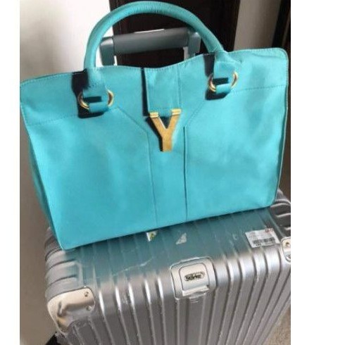 HLW絕版YSL Speedy 翻玩 手提 托特包 Tiffany色 轉印包 可當媽媽包