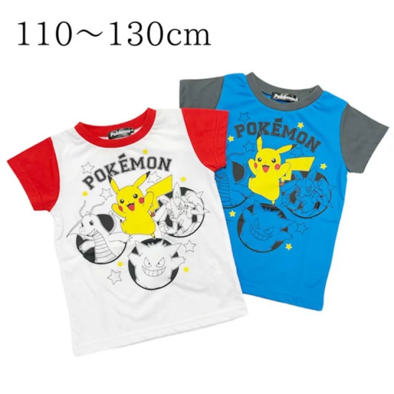 ☞現貨120、130 新品♡日本童裝 Pokémon精靈寶可夢 神奇寶貝 皮卡丘 路卡利歐 耿鬼 快龍短袖上衣 $450